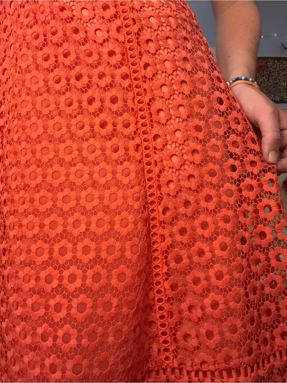 Orange Lace J Crew Dress